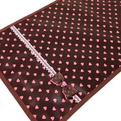 [SALE] LL 초콜릿 브라운 x 핑크 하트 백팩 커버 (리본 포함)