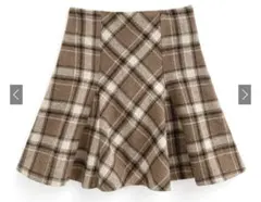 インパン裏地付きチェック柄ミニスカート［dk1333］