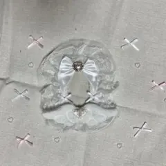 トレカケースデコ 硬質ケース レース 天使 量産 ホワイト