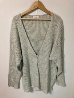 LOWRYS FARM マルチＷＡＹネップカーディガンロングスリーブ　紐なし　青