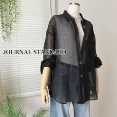 【2025SS】J.S シアーリネンカールマイヤーシャツ 黒 ブラウスのサムネイル