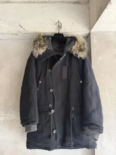 ATTACHMENT Archive Fur Hooded Wool Coat