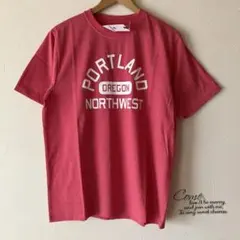Tシャツ 半袖Tシャツ ピンク ロゴtシャツ ロゴプリント　マックハウスのサムネイル