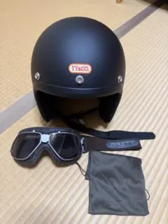 美品】TT&CO モトモト3 SG/DOT マットブラックゴーグルセット - メルカリ