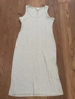 H&M ノースリーブロングワンピース グリーン　Sサイズ