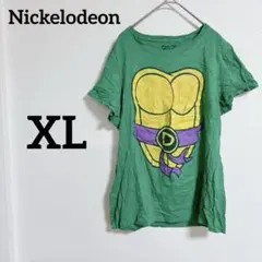 【XL】USA古着 Tシャツ ニコロデオン ミュータントタートルズ グリーン