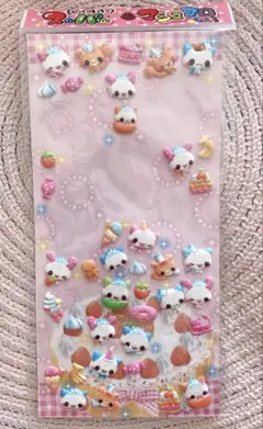 レア♡ 平成当時物 マシュマロシール ねこ うさぎ 平成レトロ ぷっくりシール