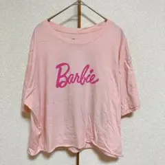美品✨バービー クロップド Tシャツ ピンク 【L】バックプリント ロゴTシャツのサムネイル