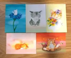 永田萌　猫のイラスト ポストカードセット