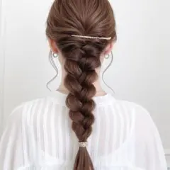 【 2点セット】スタイリッシュなメタルパーツのヘアアクセ　ポニーフック　バレッタ