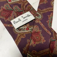 PaulSmith ポールスミス ペイズリー ネクタイ パープル系