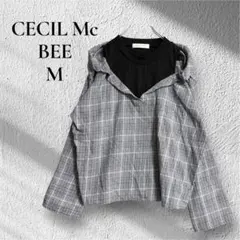 【CECIL Mc BEE】【M】長袖　レディース　重ね風　オシャレ　襟付き