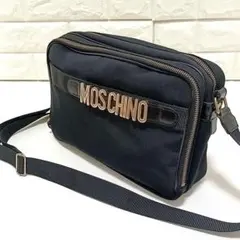 【ビンテージ美品】MOSCHINO　モスキーノ　メタルロゴ　カメラバッグ　Y2K