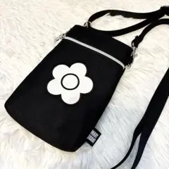 MARY QUANT フラワーモチーフ スマホショルダーバッグ