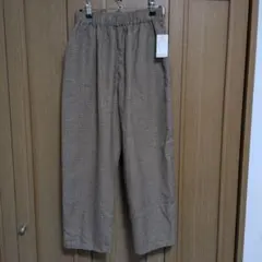 サマンサモスモス　ギャザーパンツ　ブラウンチェック　フリーサイズ