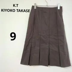 K.T キヨコタカセセンタープリーツスカート ブラウン系 サイズ9のサムネイル