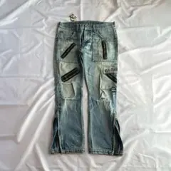 90s vintage ギミック フレアデニム グランジ ストリート y2k