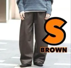 25AW ユニクロユー ブラッシュドスウェットワイドパンツ ブラウン S