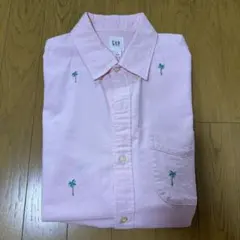 GAP 半袖シャツ パームツリー刺繍 ピンクのサムネイル