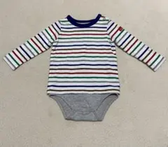 ミキハウス　MIKI HOUSEストライプ柄ロンパース サイズ80