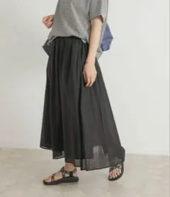 URBAN RESEARCH DOORS◆UR TECHコットンギャザースカートのサムネイル