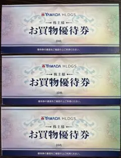ヤマダ電機株主優待　お買物優待券　15,000円分　２０２５年１２月末日まで