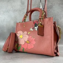未使用級 3way✨DISNEY×COACH ローグ25 ミッキー&フラワー