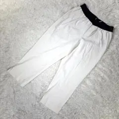 クードシャンス【M相当】テーパードパンツ ウエストゴム 日本製 ホワイト