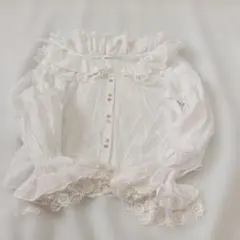 Seemi. by NICE CLAUP フリルブラウス ホワイトのサムネイル