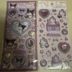 【正規品】サンリオ キラキラジュエルシール キティ＆クロミ ２枚セット