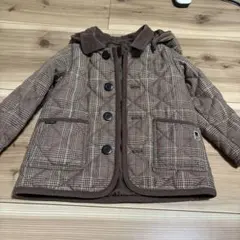 中綿コート チェック柄 サイズ100cm クレードスコープ