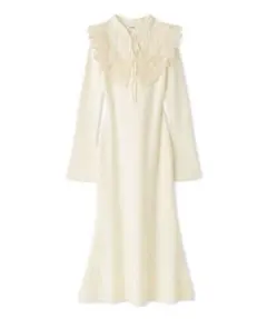 SNIDEL エンブロイダリーレースワンピース アイボリー F