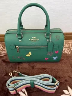 新品未使用　coach コーチ　ミニボストン　ショルダーバック　刺繍