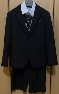 エルアンノアール　スーツ　120　フォーマル　男の子　黒