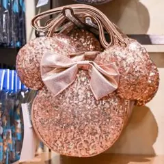 ミニー型ローズゴールドショルダーバッグ　ディズニーリゾート限定、販売中止レア！