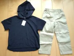 新品 コムサイズム 半袖 パーカー 120 ＆ パンツ 110