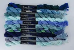 A ThreadworX オーバーダイドフロス10色セット刺繍糸 寒色系