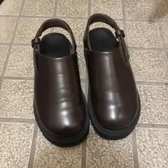 ユニクロ クロッグサンダル ブラウン UNIQLO:C Mサイズ