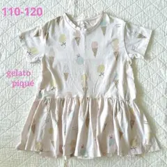 gelato pique ワンピース　110-120 ピンク　アイスクリーム柄のサムネイル