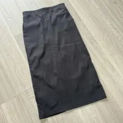 サイズLL 黒 ロングスカート ウエストゴム