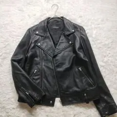 希少✨　SIMPLICITÉ　ダブルライダース　ラムレザー　ジャケット　M　黒