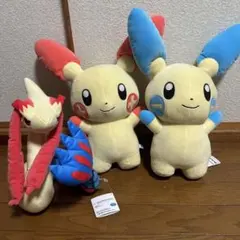 153.ポケモン めちゃもふぐっとぬいぐるみ プラスル マイナン ミロカロス