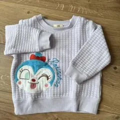 薄紫 コキンちゃん刺繍 トレーナー80
