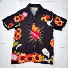 KAMEHAMEHA アロハシャツ フラガール トーチ柄 大きいサイズ 2XL