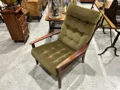 【Vintage｜EUR 60's】一人掛けチェア / 1Pソファ｜オリーブ
