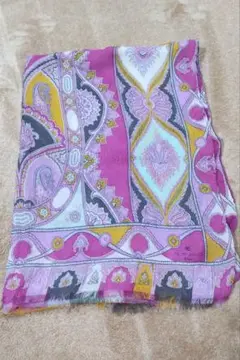 ETRO エトロ シルク スカーフ ピンク系