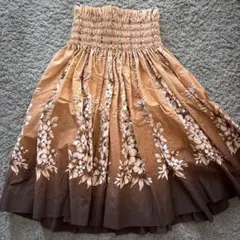 花柄 パウスカート ブラウン系