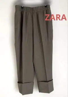 美品　ZARA カーキグレーパンツ L ザラ