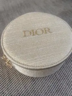 Dior ノベルティ　ゴールドラウンドポーチ