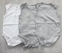 ノースリーブボディスーツ3枚セット　新品未使用　80